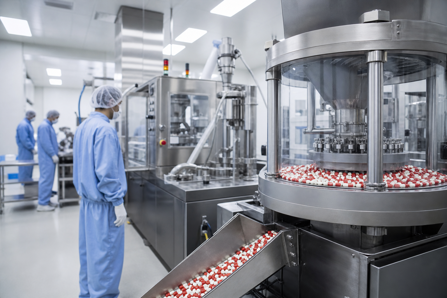Pharmaceutical manufacturing cleanroom facility